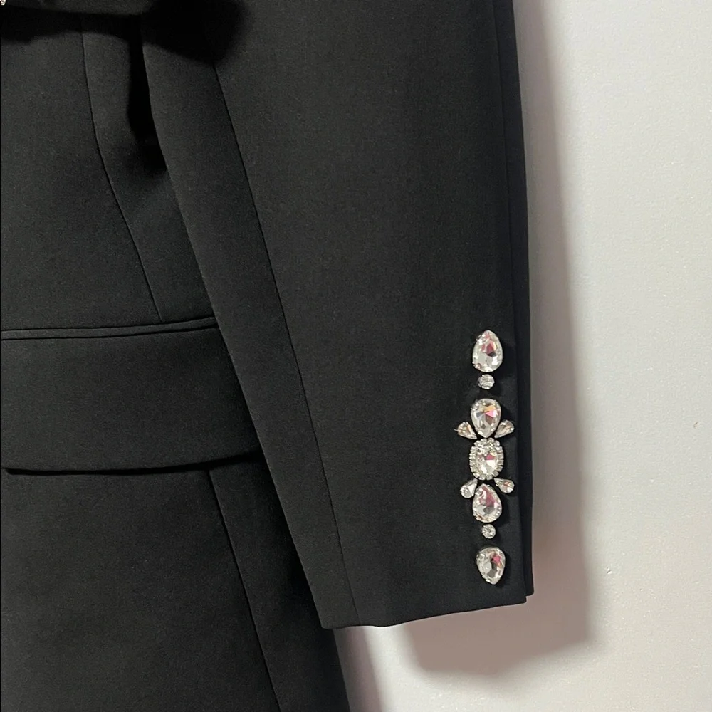 Elegant Black Blazer dress with Crystal Embellishments! - Picture 12 of 16